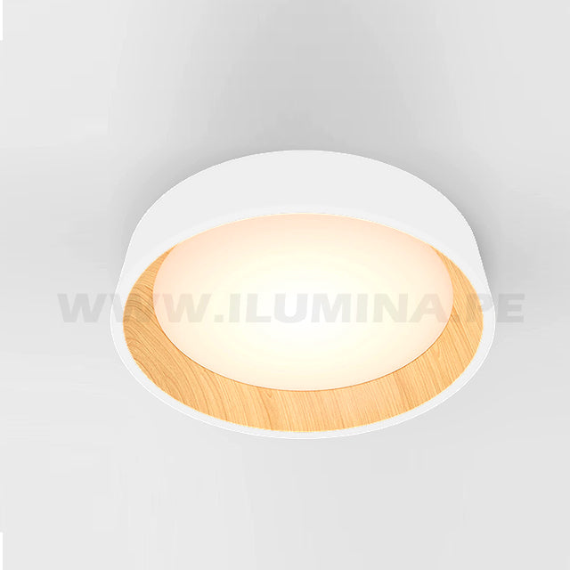 LÁMPARA DE TECHO ARTIKA WHITE LED WOOD 45W + CONTROL REMOTO