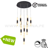 LÁMPARA COLGANTE PREMIUM BAHAMAS BLACK AND GOLD LED + CONTROL REMOTO