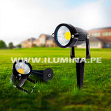 LUMINARIA ESTACA PARA JARDIN LED 7W LUZ BLANCA 6000K