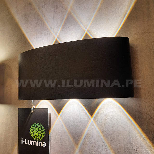 LÁMPARA DE EXTERIOR LED LUCERO BLACK 6W LUZ CÁLIDA