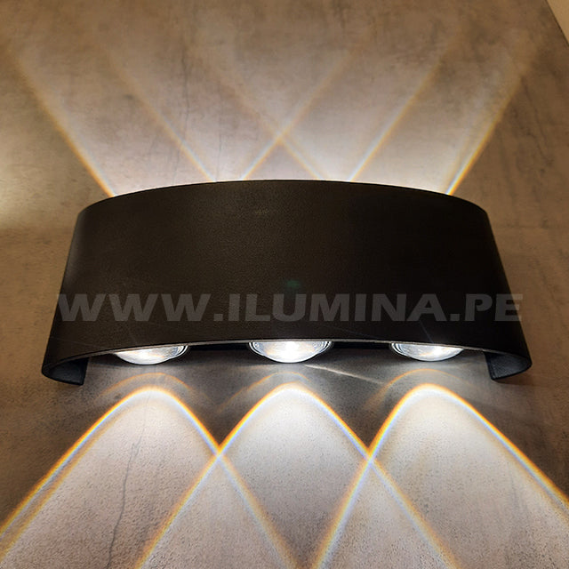 LÁMPARA DE EXTERIOR LED LUCERO BLACK 6W LUZ CÁLIDA