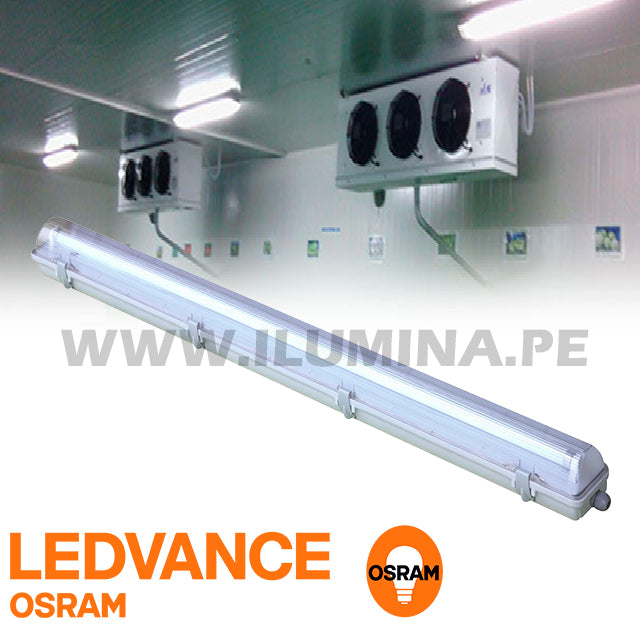 LUMINARIA HERMÉTICA TIPO INDIKO LED 1.20M OSRAM 01LUZ LUZ CÁLIDA