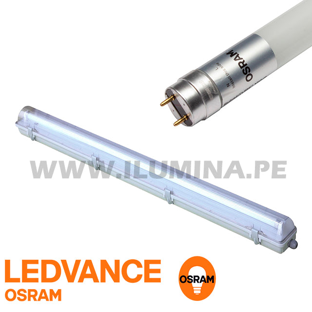 LUMINARIA HERMÉTICA TIPO INDIKO LED 1.20M OSRAM 01LUZ LUZ CÁLIDA