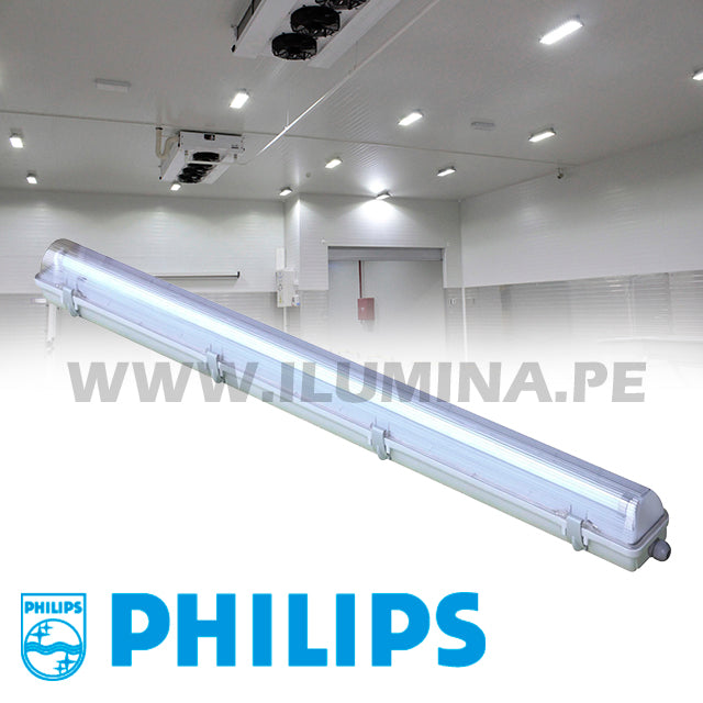 LUMINARIA HERMÉTICA TIPO INDIKO LED 1.20M PHILIPS 01LUZ LUZ CÁLIDA