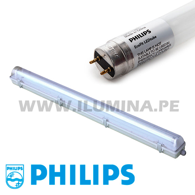 LUMINARIA HERMÉTICA TIPO INDIKO LED 1.20M PHILIPS 01LUZ