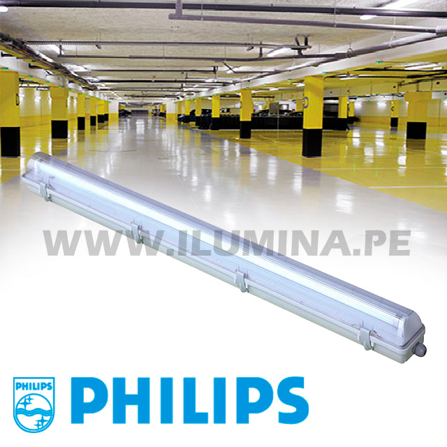 LUMINARIA HERMÉTICA TIPO INDIKO LED 1.20M PHILIPS 01LUZ LUZ INTERMEDIA