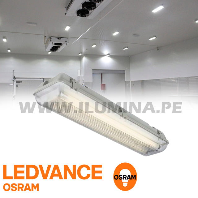 LUMINARIA HERMÉTICA TIPO INDIKO LED 0.60M OSRAM 02LUCES LUZ INTERMEDIA 4000K