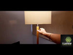 LÁMPARA DE PIE DE MADERA AFORIEL