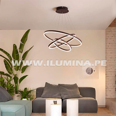 LAMPARA COLGANTE LED DE 3 LUCES CON CONTROL REMOTO PARA DEPARTAMENTOS EN SRUQUILLO EN LIMA EN PERU. LAMPARAS COLGANTES LED DESIREE. LAMPARAS COLGANTES LED SUSPENDIDAS DECORATIVAS. LAMPARAS COLGANTES LED MODERNAS PARA TECHO. LAMPARAS COLGANTES DESIREE DECORATIVAS SODIMAC, PROMART, EGLO, MAESTRO, SAGA FALABELLA.