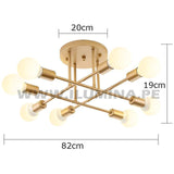 LÁMPARA COLGANTE LOUSIANA GOLD LED + FOCO LED G80 PAVONADO 10W TRICOLOR