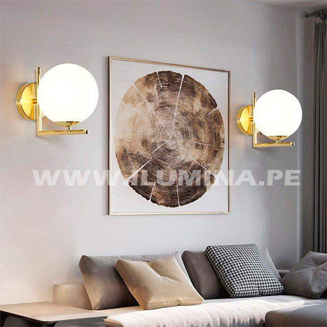 LÁMPARA DE PARED INTERIOR LUX GOLD LED