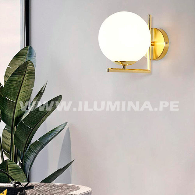 LÁMPARA DE PARED INTERIOR LUX GOLD LED