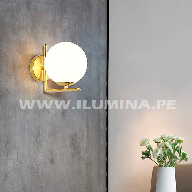 LÁMPARA DE PARED INTERIOR LUX GOLD LED