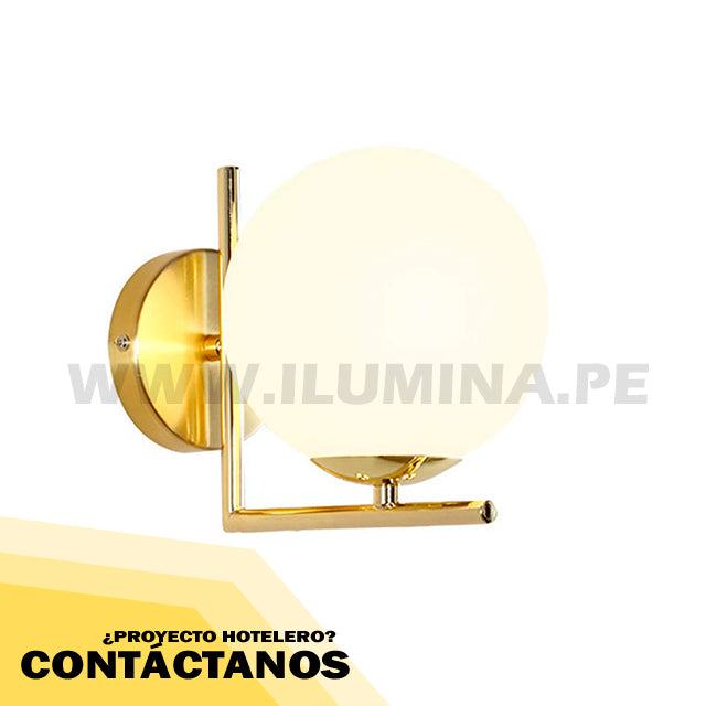 LÁMPARA DE PARED INTERIOR LUX GOLD LED