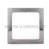 PANEL PLATEADO LED CUADRADO 18W ADOSABLE SIMPLE LUZ CÁLIDA 3000K