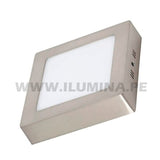 PANEL PLATEADO LED CUADRADO 18W ADOSABLE SIMPLE LUZ CÁLIDA 3000K