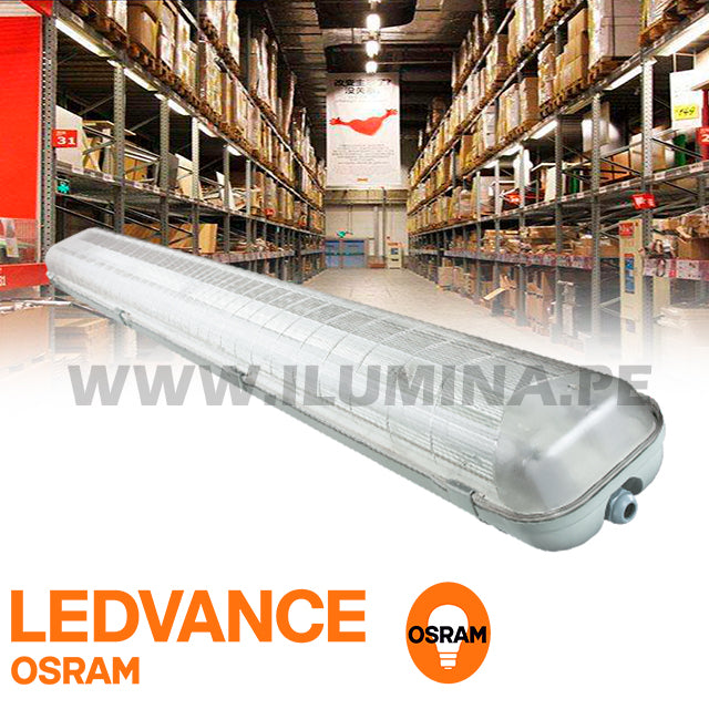 LUMINARIA HERMÉTICA TIPO INDIKO LED 1.20M OSRAM 02LUCES