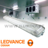 LUMINARIA HERMÉTICA TIPO INDIKO LED 1.20M OSRAM 02LUCES LUZ CÁLIDA