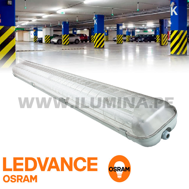 LUMINARIA HERMÉTICA TIPO INDIKO LED 1.20M OSRAM 02LUCES