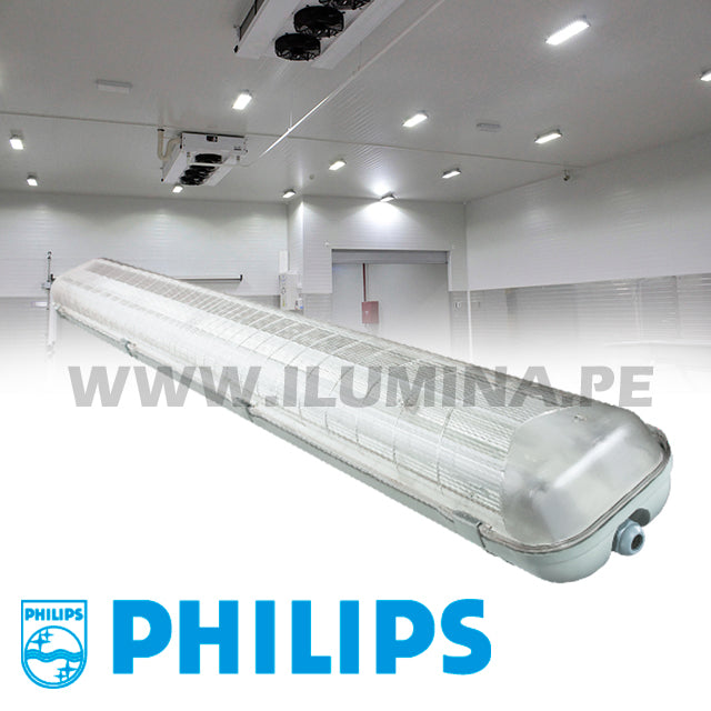 Lampara/carcasa led/fluorescente tld ip65 2x18w de la marca Philips