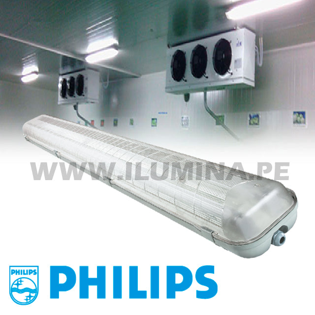 LUMINARIA HERMÉTICA TIPO INDIKO LED 1.20M PHILIPS 02LUCES LUZ BLANCA