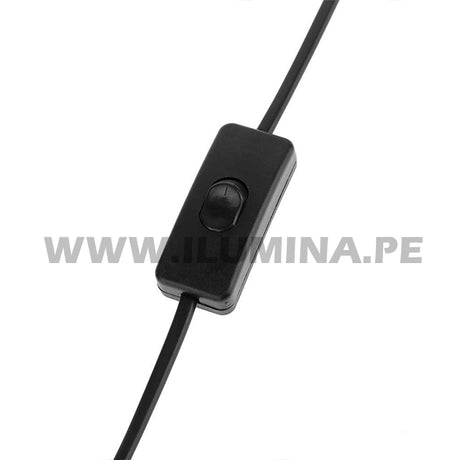 SET INTERRUPTOR CABLE LÁMPARA DE MESA NEGRO