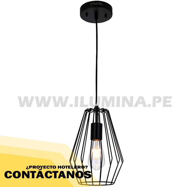 LÁMPARA COLGANTE TIPO JAULA AMARANTA