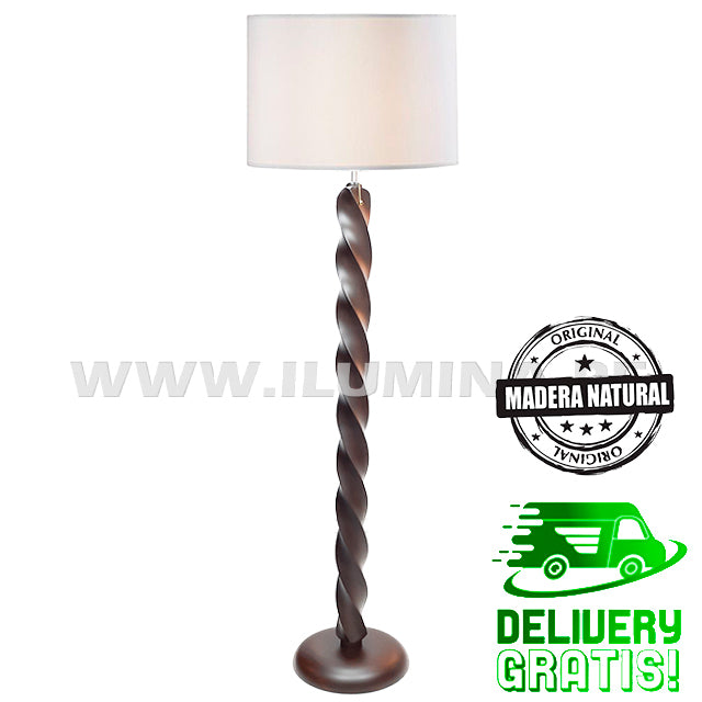 LÁMPARA DE PIE DE MADERA MARISSA