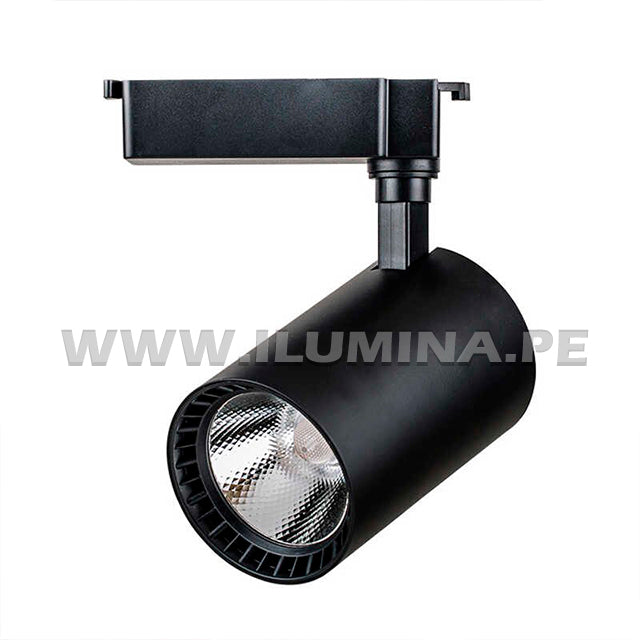 SPOT DE RIEL ROXY 18W LED COLOR NEGRO LUZ CÁLIDA