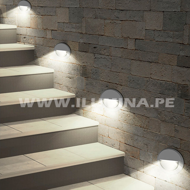 SPOT EMPOTRABLE DE ESCALERA 3W ROXANA LED LUZ BLANCA