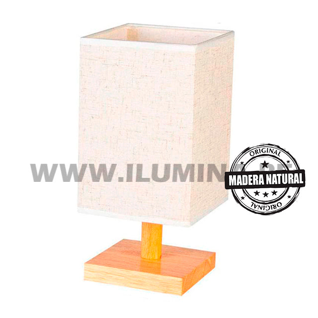 LÁMPARA DE MESA DE MADERA LEILA